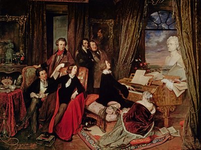 Liszt at the Piano, 1840 by Josef Danhauser